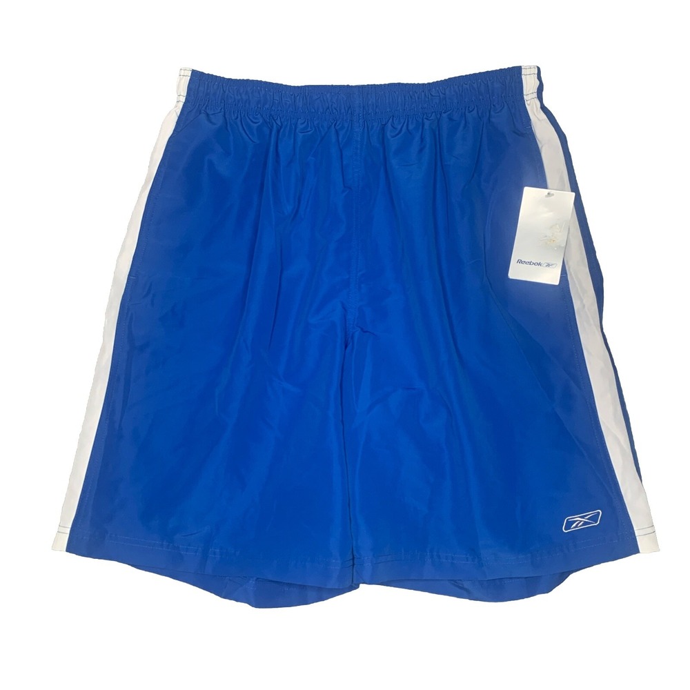 Vintage 2004 Reebok Performance Gym Shorts Deadstock Mens Size XL Blue & White - Picture 1 of 9